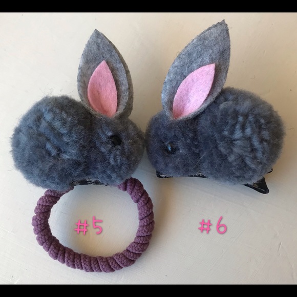 HOST PICK! kids bunny hair clips & hair tie - Picture 4 of 9